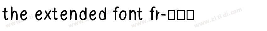 the extended font fr字体转换